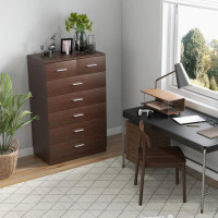 Latitude Run® Wooden Chest Of Drawers With Anti-Toppling Device And Metal Handles