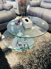 Revolving Glass Coffee Table! Unique Design!