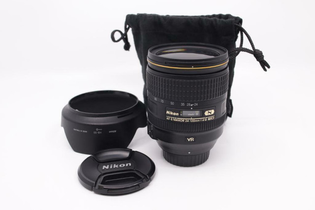 Nikon AF-S Nikkor 24-120mm f/4G ED VR with Hood + Filter + Bag-Used    (ID-841)    BJ Photo- Since 1984 in Cameras & Camcorders - Image 4