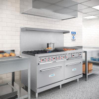 KoolMore 60 in. 6 Burner Commercial Natural Gas Range with 24 in. Griddle in Stainless-Steel (KM-CRG60-NG)