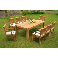 Rosecliff Heights Shelby 9 Piece Teak Dining Set