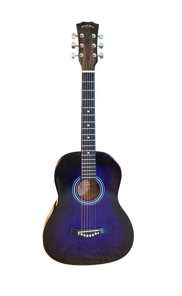 SPS394 36.5-inch Beginner and Kids Acoustic Guitar - Vibrant Purple in Guitars