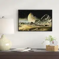 Made in Canada - East Urban Home 'Crashed Spaceship' Framed Graphic Art Print on Wrapped Canvas