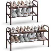 Rebrilliant Rebrilliant Expandable Shoe Rack, 2 Tier Shoe Rack Shelf, Adjustable Shoe Organizer Storage For 15 Pairs Of