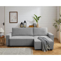 Latitude Run® Brijida 95.66'' Upholstered Sectional Sofa Bed