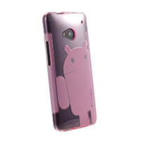 HTC One Case, Cruzerlite Androidified A2 TPU Case Compatible for HTC One (M7) - Pink