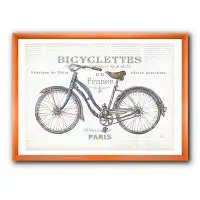East Urban Home 'Paris France Bicycles' - Picture Frame Print on Canvas