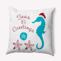 e by design Seas and Greetings Accent Pillow_PHAW1591BL27