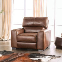 Hokku Designs Marshawna 85.75" Leather Sofa