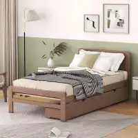 Red Barrel Studio Modern Design Platform Bed Frame With 2 Drawers