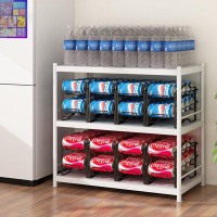 Prep & Savour 2 Pack Soda Can Organizer Rack For Pantry, Stackable Beverage Soda Can Storage Dispenser Holder For Refrig