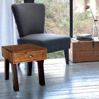 NAAV Naav-362 Handcrafted Hudson End Table Authentic Canadian Made Rustic Pine Furniture (Shipping 4 To 7 Weeks)