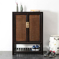 LORENZO 16 Pair Solid Wood Shoe Storage Cabinet