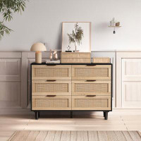 Ebern Designs Ayanna 6 Drawer 43.31" Wide Dresser