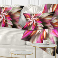 The Twillery Co. Abstract Exotic Fractal Spiral Flower Lumbar Pillow
