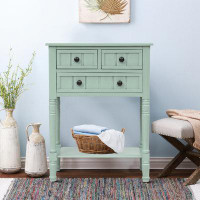 Breakwater Bay Pine Wood Frame Console Table With Round Knobs