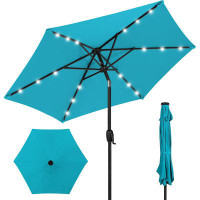 Arlmont & Co. Hegwood 90'' Lighted Market Sunbrella Umbrella