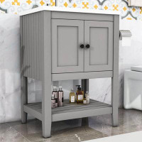 Winston Porter Nimal 24'' Free Standing Single Bathroom Vanity with Ceramic Top