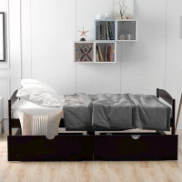 Red Barrel Studio Twin size platform bed with two drawers