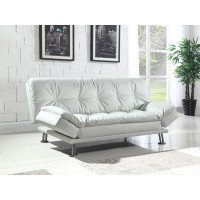 Hokku Designs Dilleston Tufted Back Upholstered Sofa Bed Brown