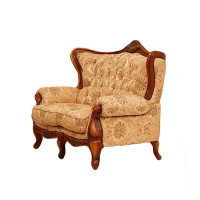 Bloomsbury Market Gold And Brown Embossed Fabric Loveseat