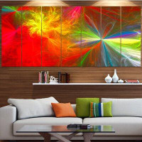 Design Art 'Colourful Christmas Spectacular Show' Graphic Art Print Multi-Piece Image on Canvas
