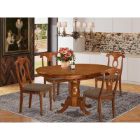 Astoria Grand Gilleland 5 - Piece Butterfly Leaf Rubberwood Solid Wood Dining Set