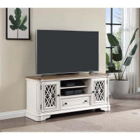One Allium Way Florian TV Stand In Oak And Antique White