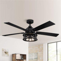 Trent Austin Design Rippeon 52'' 5 - Blade Standard Ceiling Fan with Remote Control and Light Kit Included