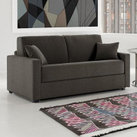 Casa Italia Furniture Marlene Italian 81" Top Grain Leather Sleeper Sofa with Memory Foam Mattress