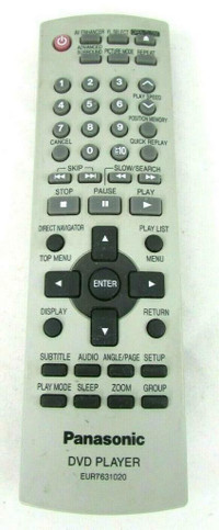 OEM EUR7631020 Panasonic DVD Remote Control  DVD-S24-S27 -S27K-S27P -S27S -S27U-S27UP-S DVD CD