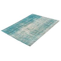 Isabelline Colour Transition Turquoise Rug 5''0" X 6''8"