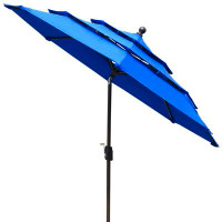 Arlmont & Co. Shokouh 108'' Lighted Market Umbrella with Crank Lift Counter Weights Included