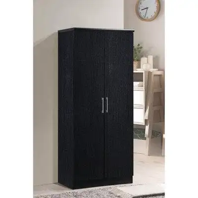 Latitude Run® 2-Door Armoire with 4-Shelves Wardrobe, 17"D x 31.5"W x 73"H,Chocolate
