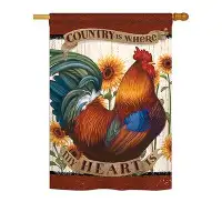August Grove Oelle Country My Heart Nature Everyday Farm Animals Impressions 2-Sided Polyester 40 x 28 in. House Flag