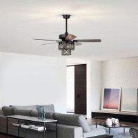 House of Hampton 52'' Dariush 5 - Blade Standard Ceiling Fan with Remote Control and Light Kit Included