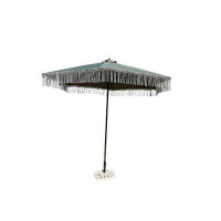 Arlmont & Co. 9Ft 6 Ribs Replacement Umbrella Canopy W/ Tassels (Canopy Only)