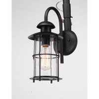 Longshore Tides Outdoor Wall Mount Light Fixture, 1-Light Wall Sconce Mounted Light, Exterior Wall Lantern With Seeded G