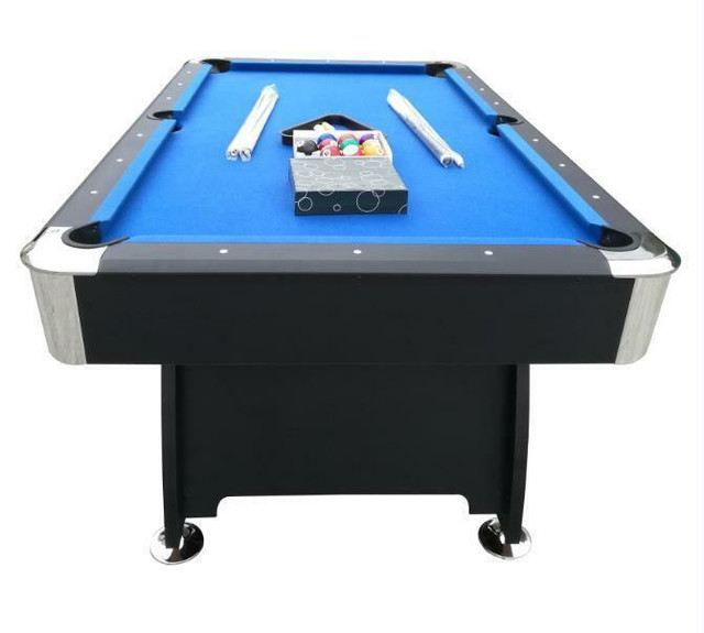 NEW 7 FT POOL TABLE & BALL RETURN FULL SIZED TABLE KBL812 in Other in Alberta - Image 4
