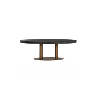 OROA Macaron 93" Solid Oak Pedestal Dining Table