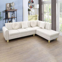 Latitude Run® 2 - Piece Upholstered Sectional With Chaise Pillows