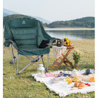 MUKE Camping Chairs, Oversized XL Padded Camping Chair, Outdoor Chair, Camp Chair, Lounge Chair