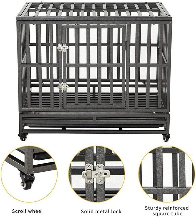 NEW 3 FT &amp; 4 FT METAL HEAVY DUTY DOG CAGE KENNEL in Accessories in Regina - Image 2
