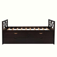 Gracie Oaks Daybed With Drawers And Trundle