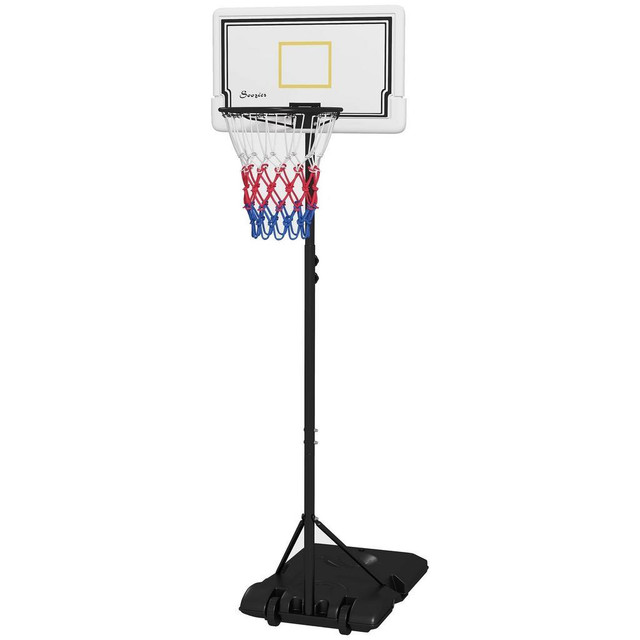 6-7FT PORTABLE BASKETBALL HOOP, BASKETBALL GOAL WITH WHEELS AND FILLABLE BASE, FOR TEENAGERS YOUTH ADULTS in Basketball