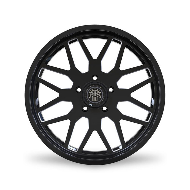 20x10 Thret Monarch 901 Black/Milled wheels for Ford, RAM, GMC, Chevy, Jeep in Tires & Rims in Alberta - Image 3