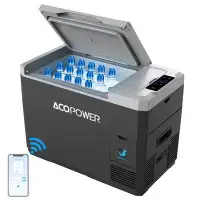 ACOPOWER Mini Portable Refrigerator Freezer Portable Refrigerator, 29Qt Car Freezer with APP Control, Low Noice,12V,45W