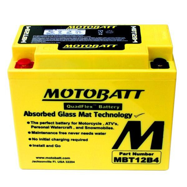 MotoBatt MBT12B4 AGM QuadFlexolts 150 CCA Battery YT12B4 YT12BBS in Motorcycle Parts & Accessories