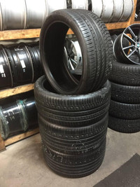 22 inch STAGGERED SET OF 4 USED SUMMER TIRES BMW OEM  275/35R22 315/30R22 CONTINENTAL PREMIUMCONTACT 6 TREAD LIFE 95%