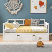 Red Barrel Studio Brindin Solid Wood Daybed with Trundle
